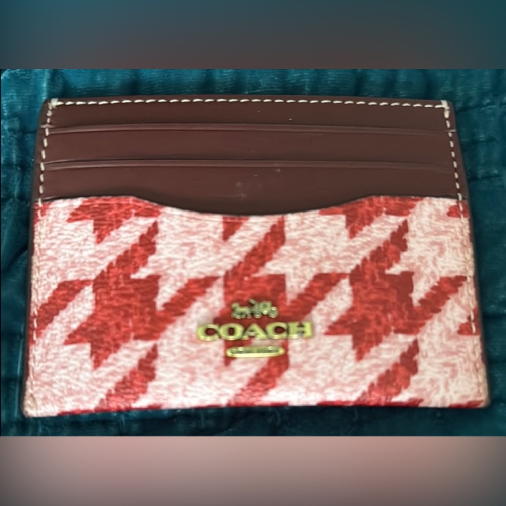 Coach Red and White Card
Holder NWT